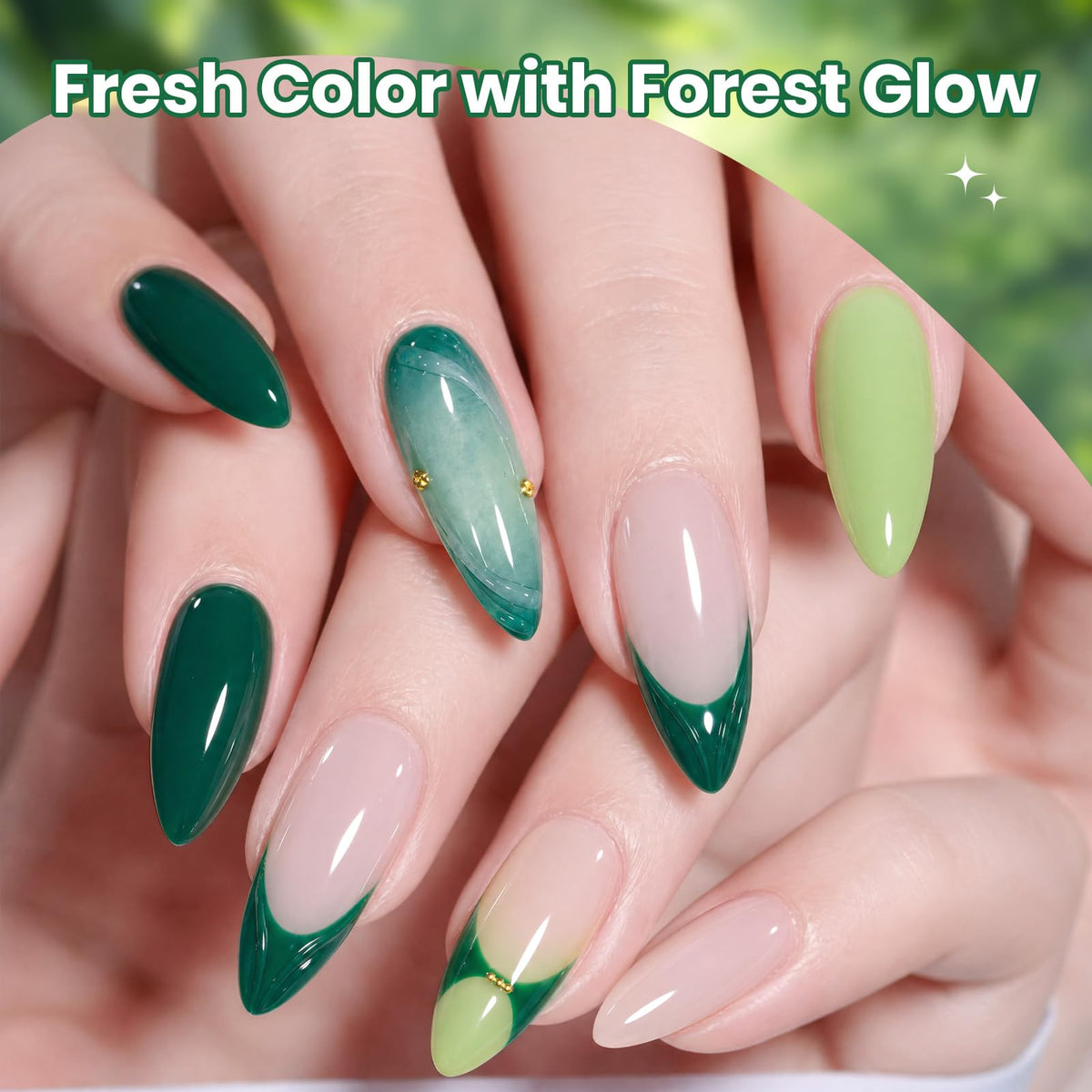 beetles Gel Polish close-up of magnetic cat-eye effect
