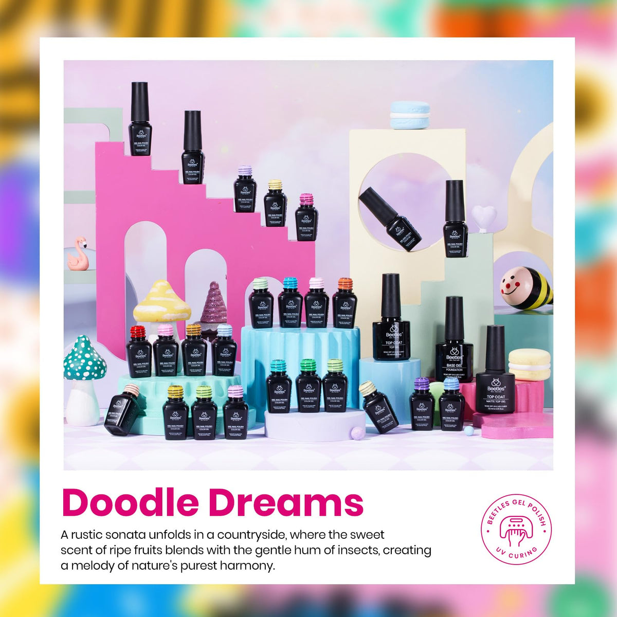 beetles Gel Polish complete set with nail file and buffer