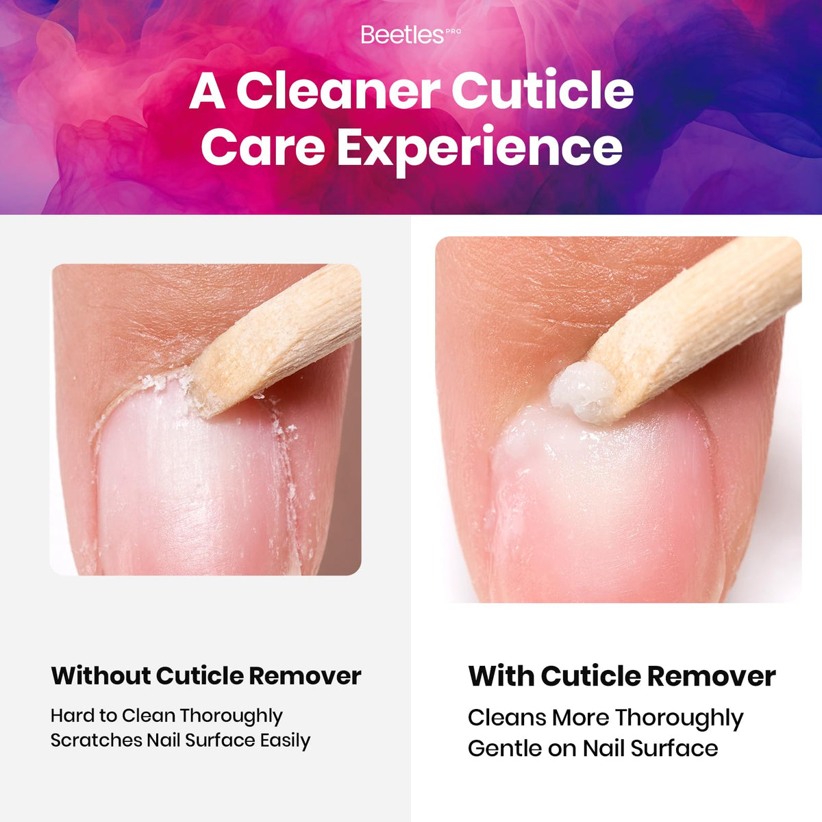 beetles Gel Polish Cuticle Remover 40ml application on nails