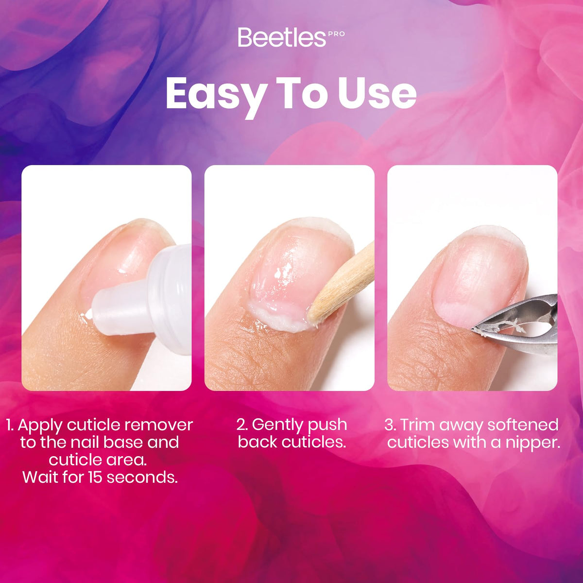 beetles Gel Polish Cuticle Remover 40ml with nail tools