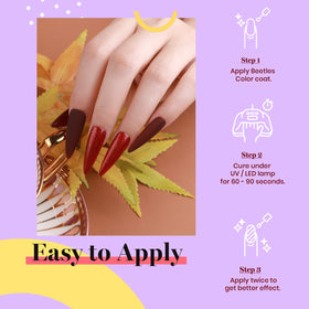 beetles Gel Polish dark red gel polish with nail tools