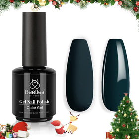 beetles Gel Polish Dark Teal Gel Nail Polish 15ML Aegean close-up of brush