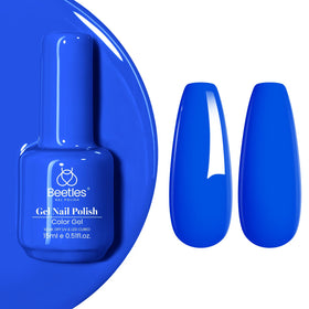 beetles Gel Polish Electric Punk 15ML blue gel nail polish front view