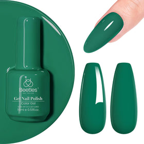 beetles Gel Polish Emerald Green Gel Nail Polish 15ML front view