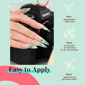 beetles Gel Polish Emerald Green Gel Nail Polish application process