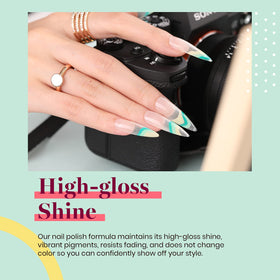 beetles Gel Polish Emerald Green Gel Nail Polish with LED lamp