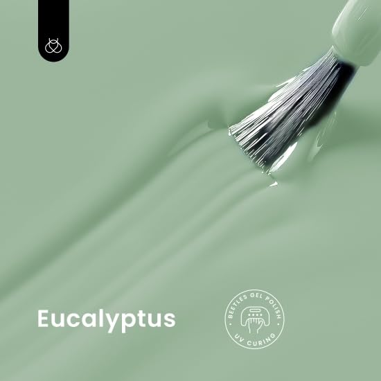 beetles Gel Polish Eucalyptus Green Gel Nail Polish 15ML bottle side view