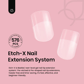 beetles Gel Polish Extra Short Square Nail Tips packaging