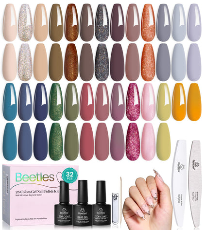beetles Gel Polish Fall Gel Nail Polish Set with 25 colours