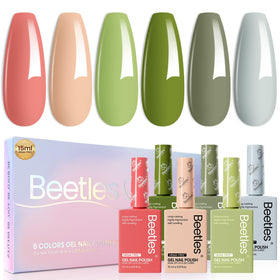 beetles Gel Polish Fall Gel Polish Set 6 bottles front view