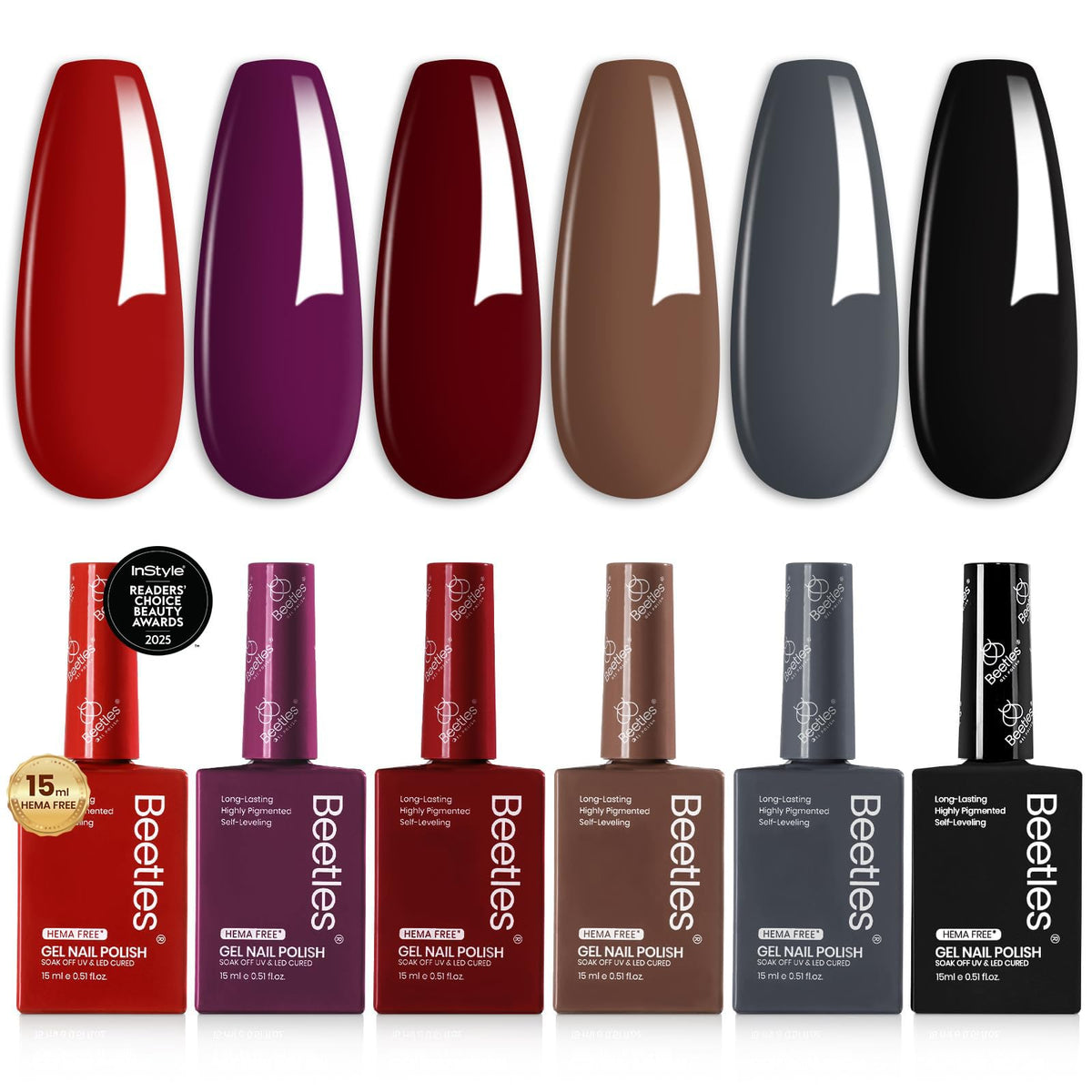 beetles Gel Polish Fall Gel Polish Set front view with multiple bottles