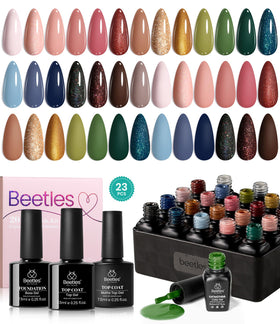 beetles Gel Polish Fall Gel Polish Set with 20 shades and top coats