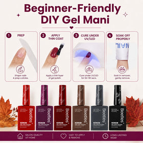 beetles Gel Polish Fall Gel Polish Set with application tools