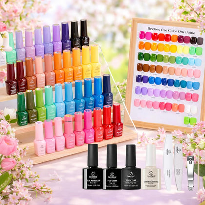 beetles Gel Polish Fall Set 36 pastel colours front view