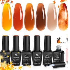 beetles Gel Polish Fall Set 6-Piece with amber chic shades