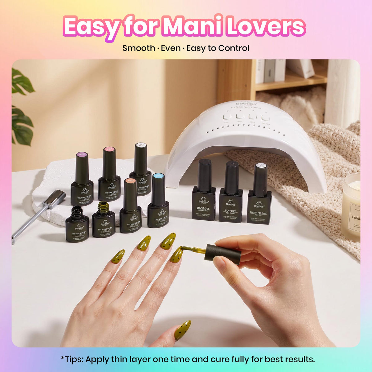 beetles Gel Polish Fall Set application process