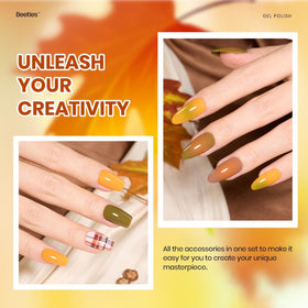 beetles Gel Polish Fall Set packaging with 20 trendy shades
