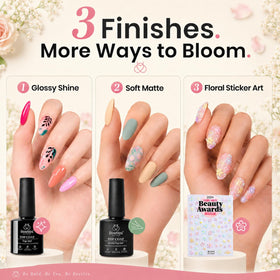 beetles Gel Polish flower nail stickers included