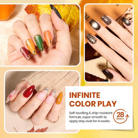beetles Gel Polish glitter gel polish in rich earth tones