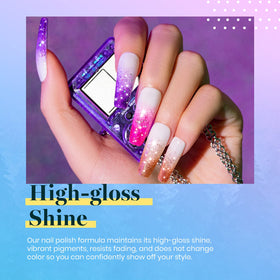 beetles Gel Polish Glitter Gel Set swatches on nails