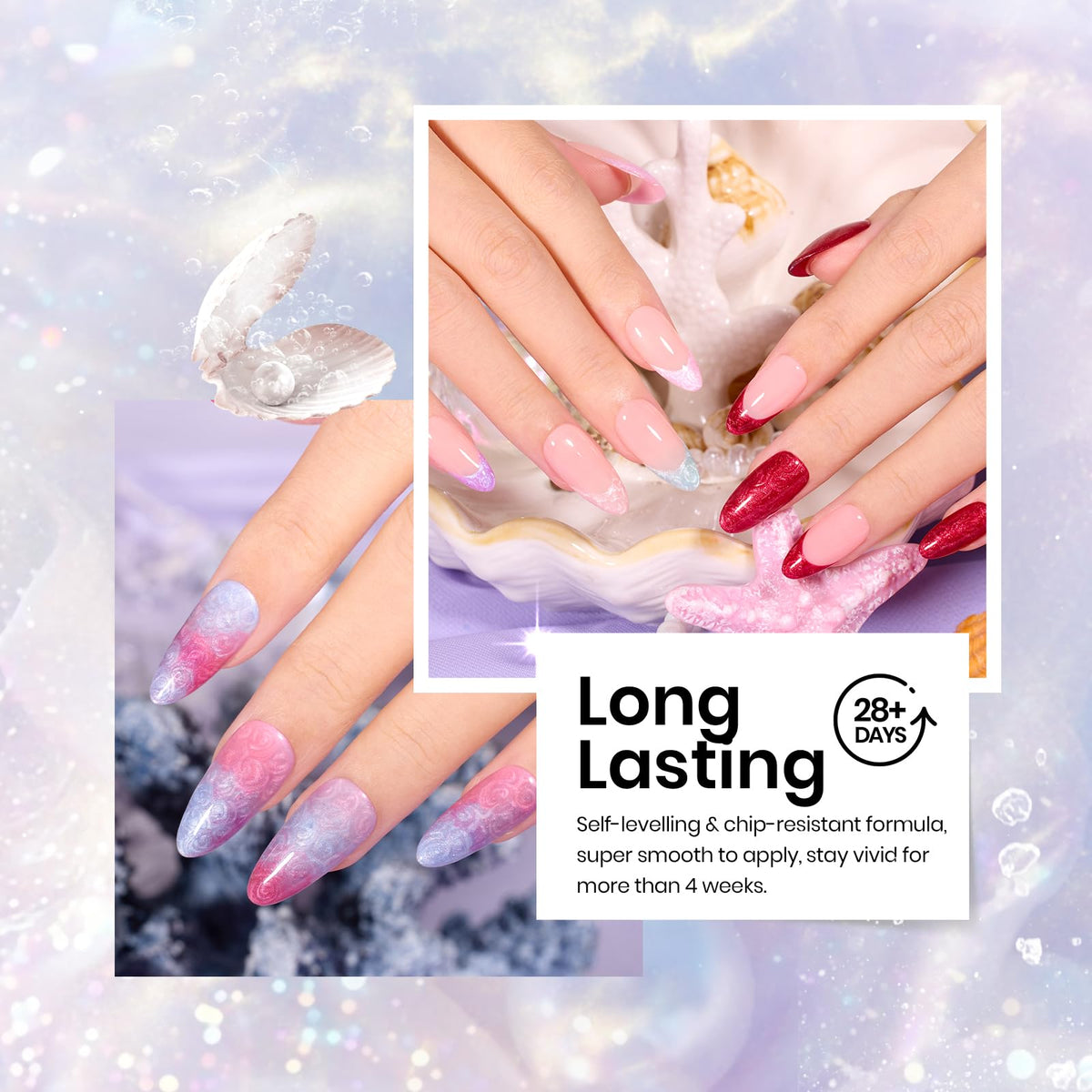 beetles Gel Polish glitter swirl thread gel polish