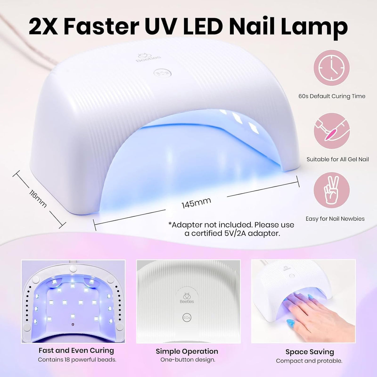 beetles gel polish glitter top coat bottle