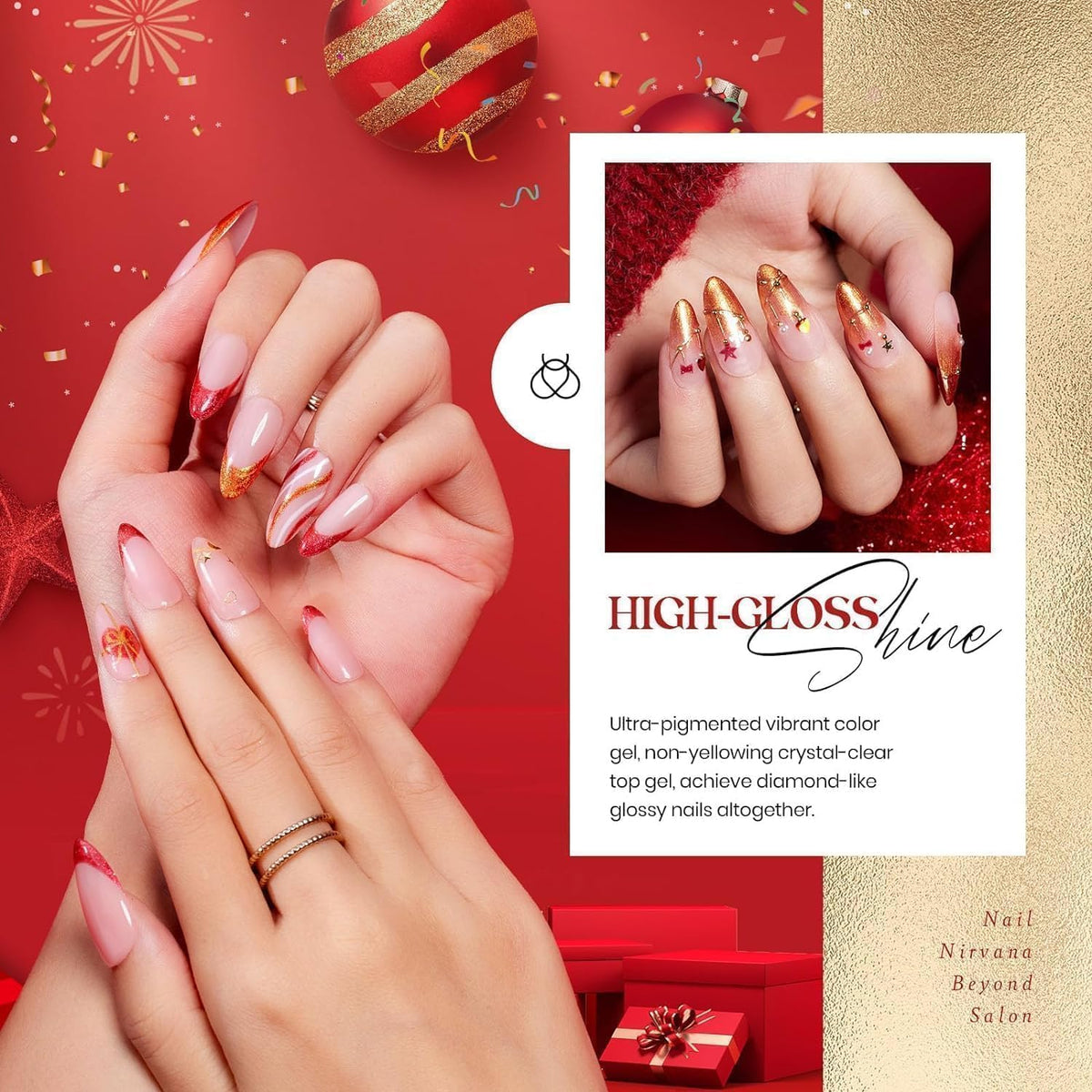 Beetles Gel Polish gold glitter shade with packaging