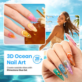 beetles Gel Polish gradient nail design using the kit