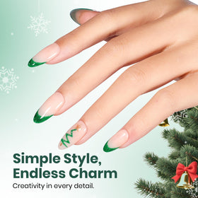 beetles Gel Polish Green Gel Nail Polish 15ML application on nails