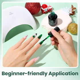 beetles Gel Polish Green Gel Nail Polish 15ML close-up of brush