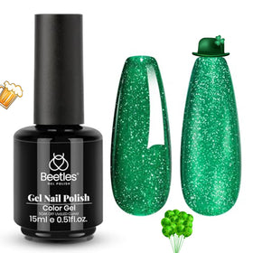 beetles Gel Polish Green Gel Nail Polish 15ML with other nail accessories