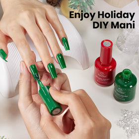 beetles Gel Polish Green Red Gel Polish Set with UV lamp