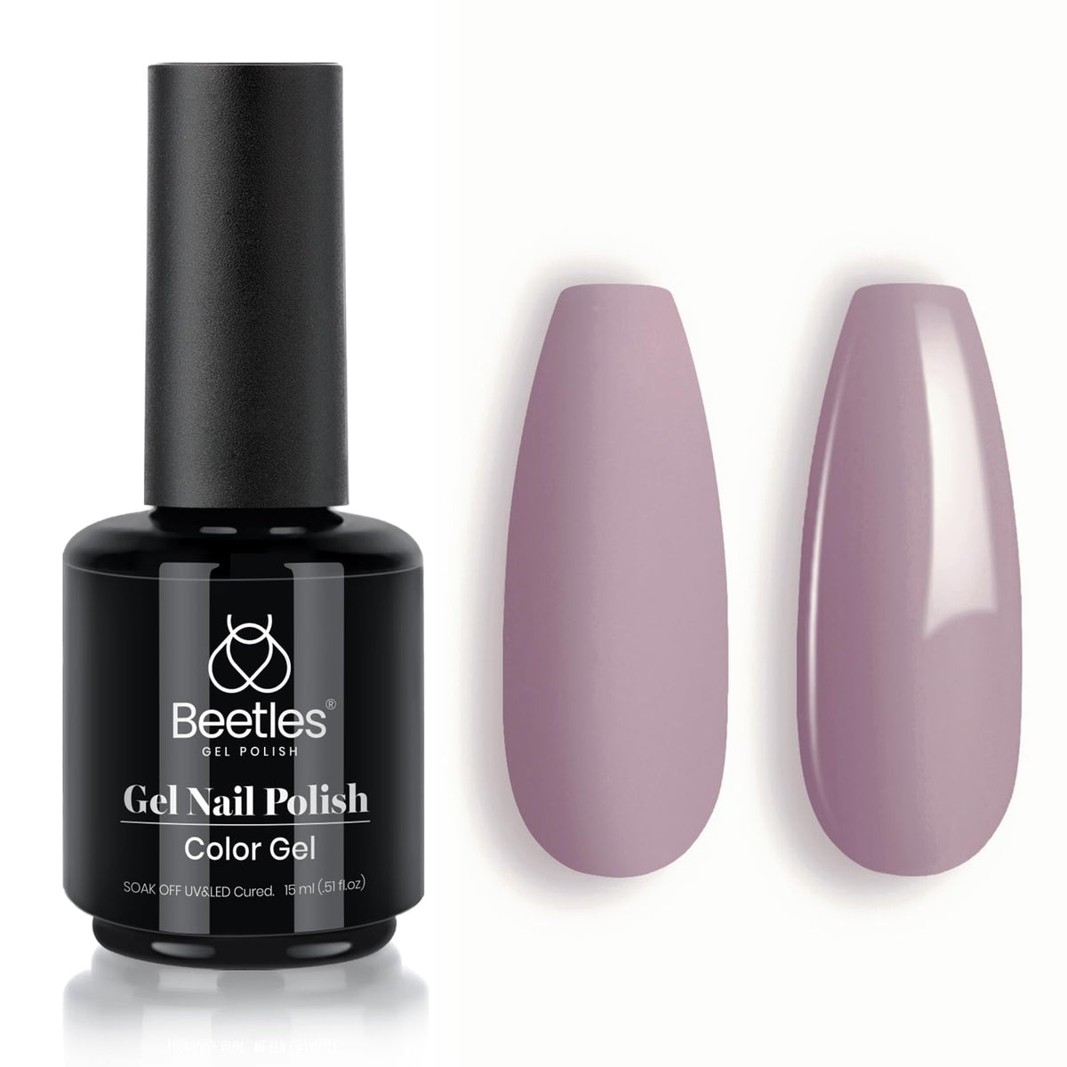 beetles Gel Polish Grey Purple 15ml front view