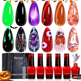 beetles Gel Polish Halloween Gel Nail Polish Set with 6 colours