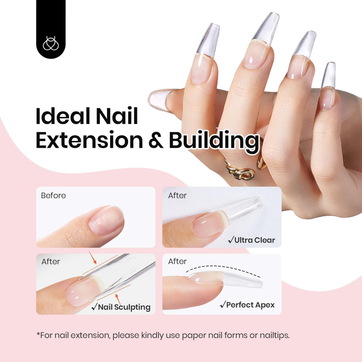 beetles Gel Polish Hard Gel Kit Mint Sheer application process