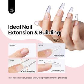beetles Gel Polish Hard Gel Kit Mint Sheer application process