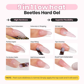 beetles Gel Polish Hard Gel Kit Mint Sheer packaging