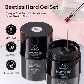 beetles Gel Polish Hard Gel Kit Mint Sheer texture close-up