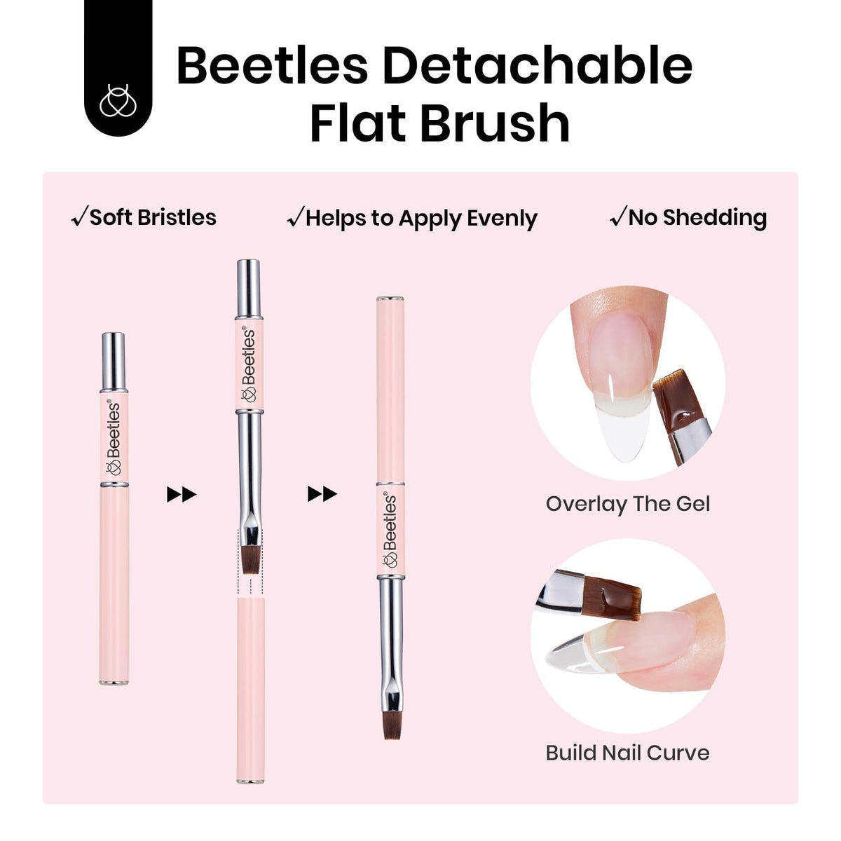 beetles Gel Polish Hard Gel Kit Mint Sheer with nail tools