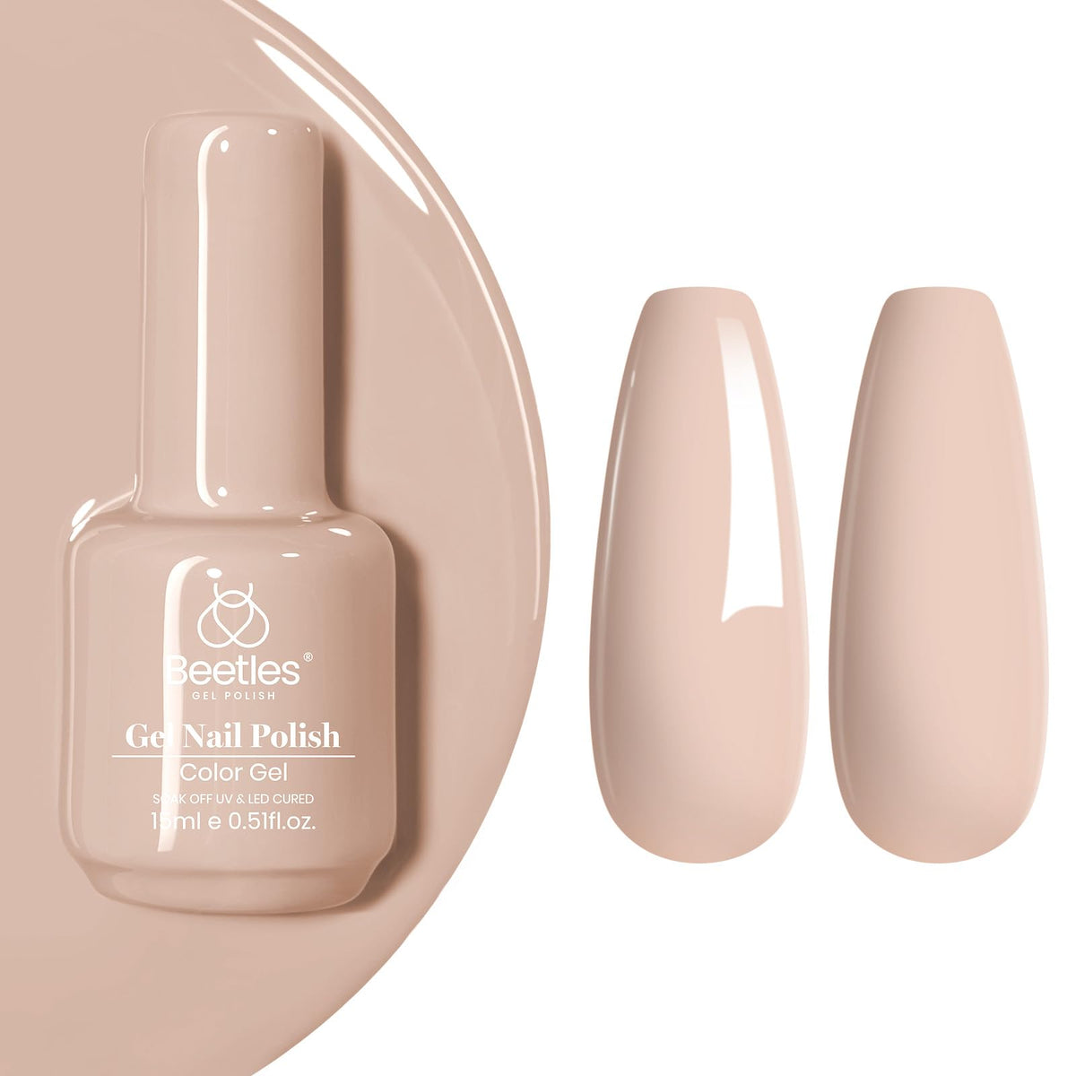 beetles Gel Polish Hazelnut Milk 15ML front view