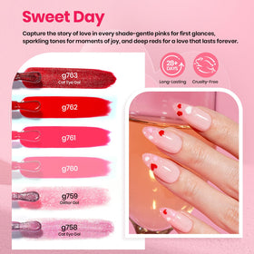 beetles Gel Polish heart-shaped cat eye nail art