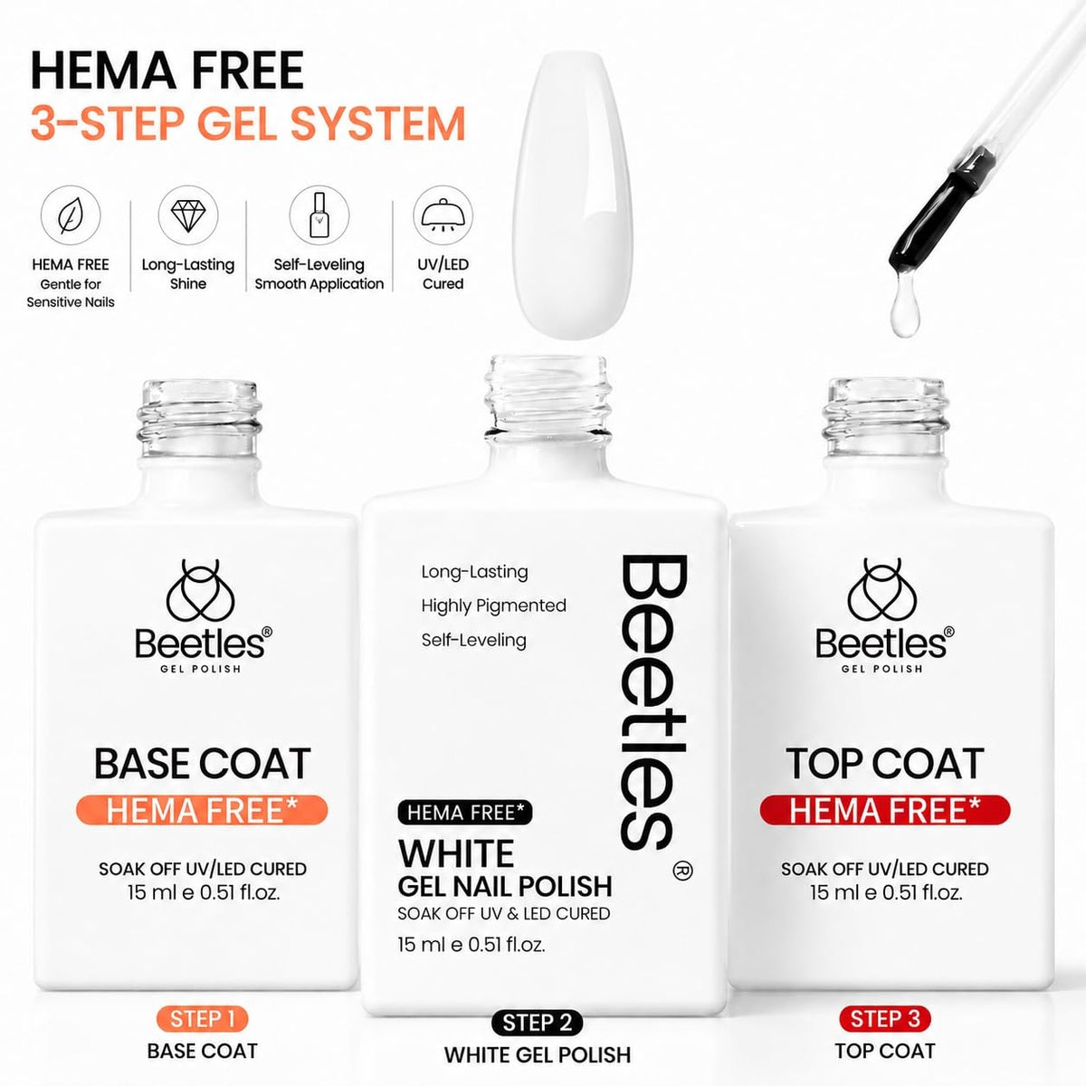 beetles Gel Polish HEMA-Free Base Coat bottle