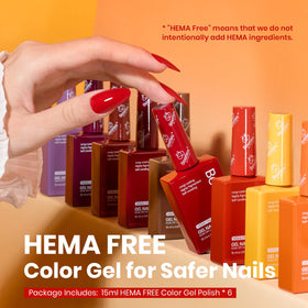 beetles Gel Polish HEMA-free colour bottles in autumn shades