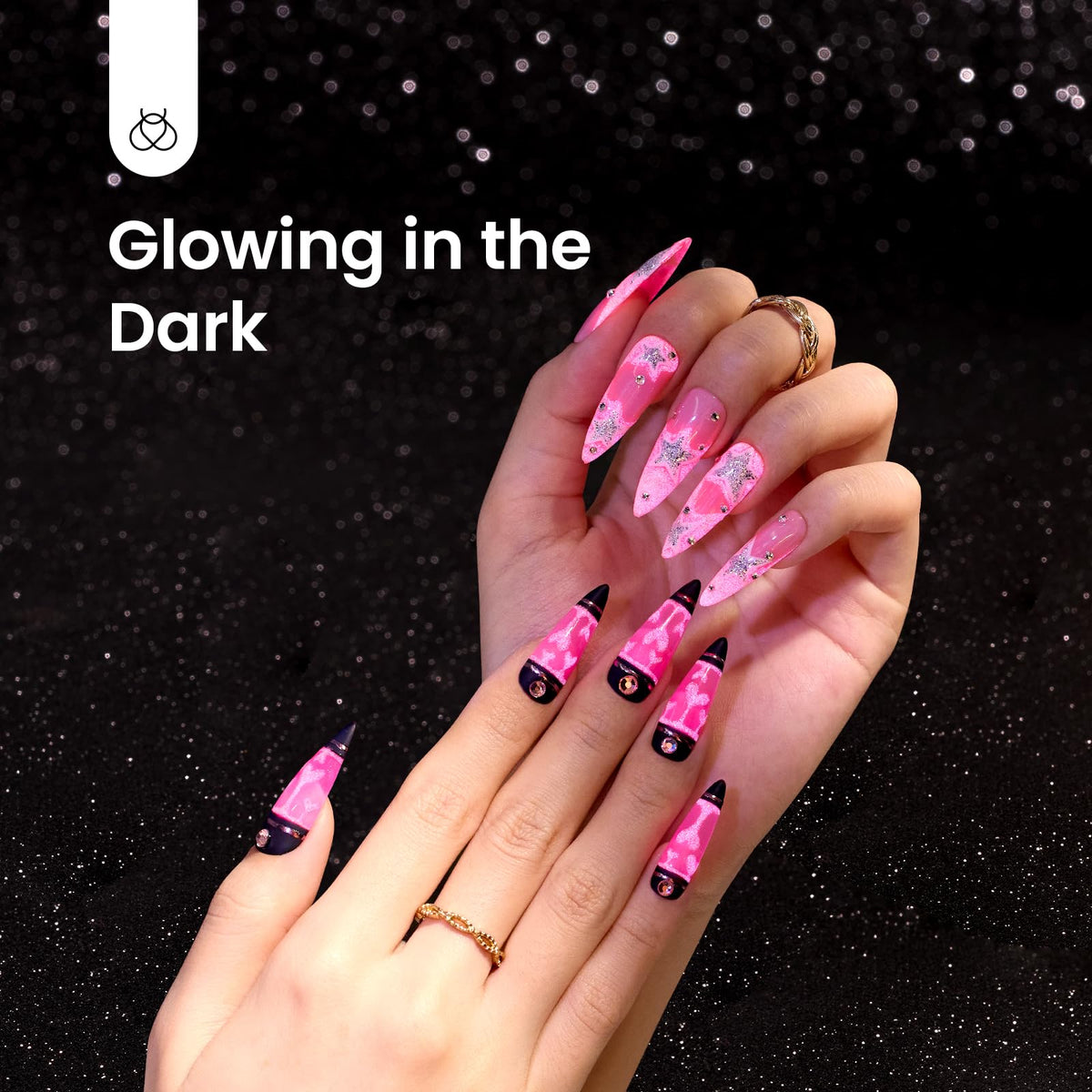 beetles Gel Polish Hot Pink 15ml bottle side view