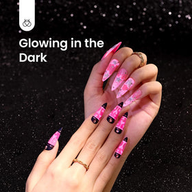 beetles Gel Polish Hot Pink 15ml bottle side view