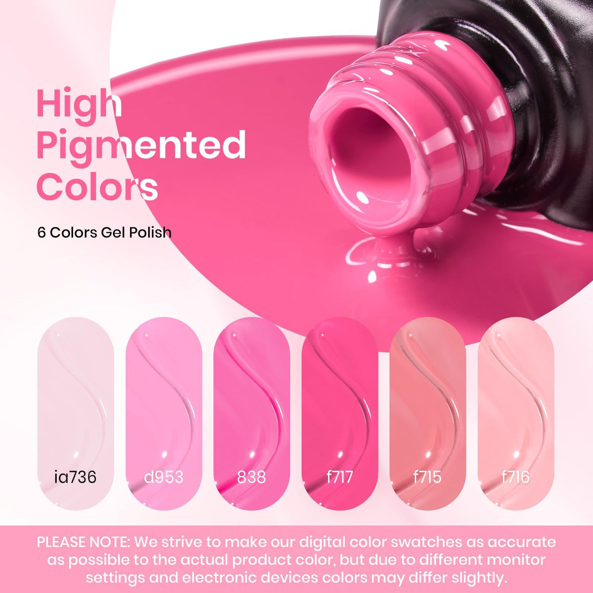 beetles Gel Polish hot pink shade bottle