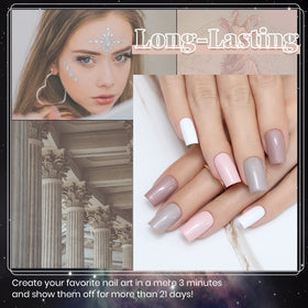 Beetles gel polish in light gray with glossy finish