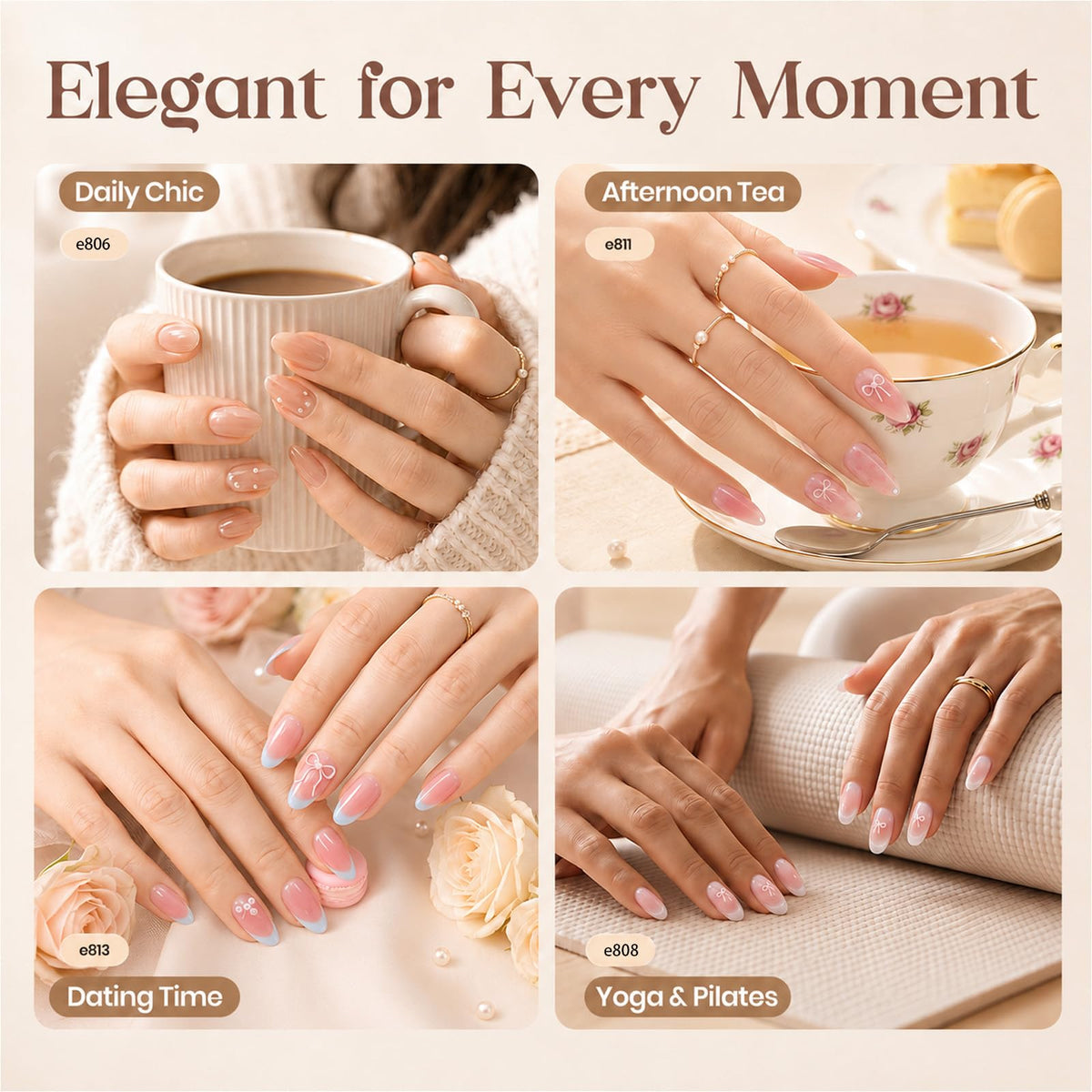 beetles Gel Polish Jelly Gel Nail Polish set displayed with applicator