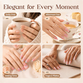 beetles Gel Polish Jelly Gel Nail Polish set displayed with applicator