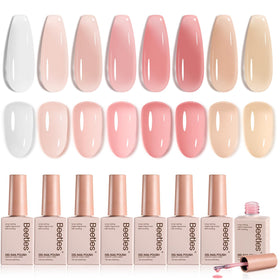 beetles Gel Polish Jelly Gel Nail Polish Set front view with 8 colors